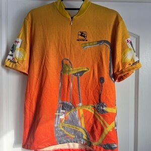 Vintage Giordana Schwinn Lemon Peeler Cycling Jersey - size large